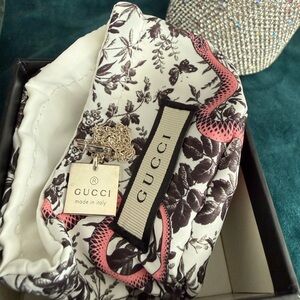 Gucci Trademark Square 925 Sterling Pendant with adjustable chain